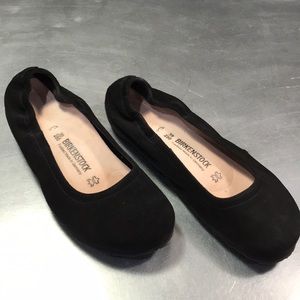 Birkenstock Black Suede Ballet Flat Sz 39